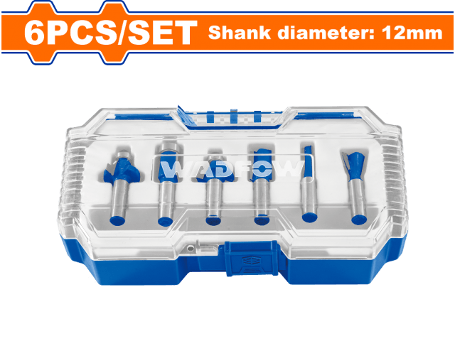 SET X 6 FRESAS 12MM PARA ROUTER WADFOW