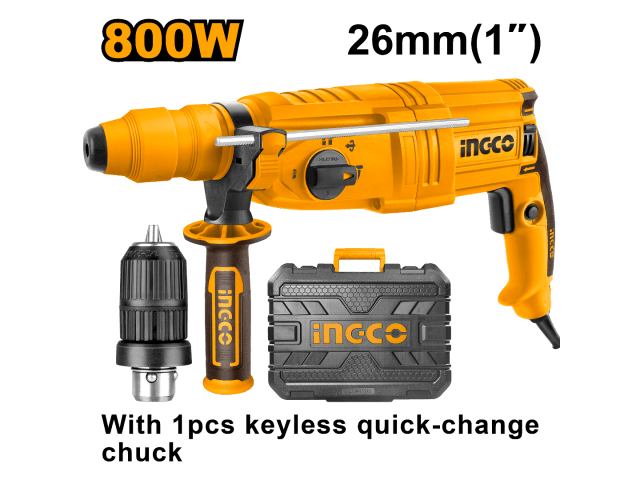 ROTOMARTILLO C/MANDRIL ADAPTADOR INGCO  800W
