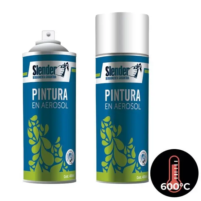 Pintura aerosol SLENDER Alta temperatura 400ML