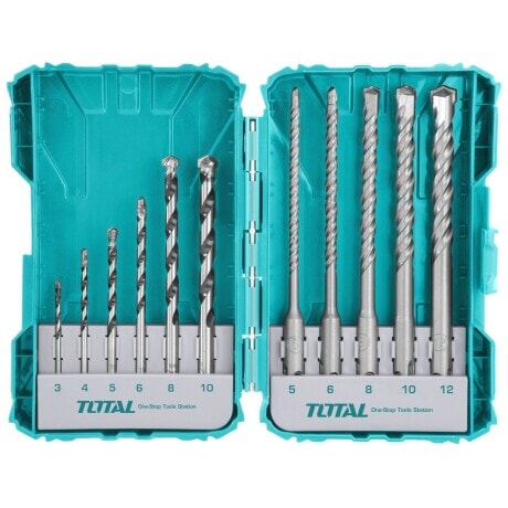 Set de 11 Mechas para Hormigón (6 común + 5 SDS Plus) TOTAL
