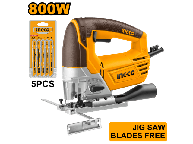 SIERRA CALADORA DE MANO INGCO INDUSTRIAL 800W C/5 HOJAS