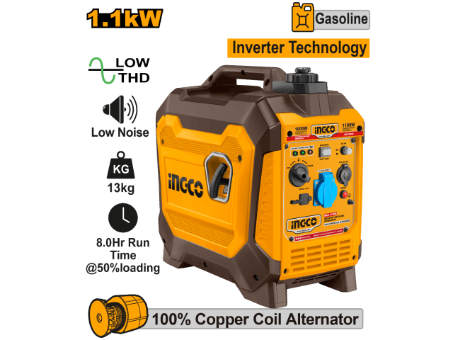GENERADOR INVERTER 1.1KW 1100W INGCO