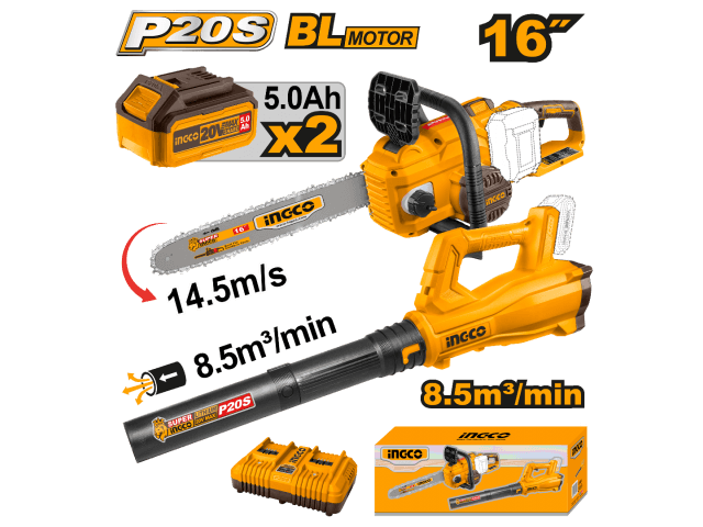 COMBO MOTOSIERRA A BATERIA 20V 16