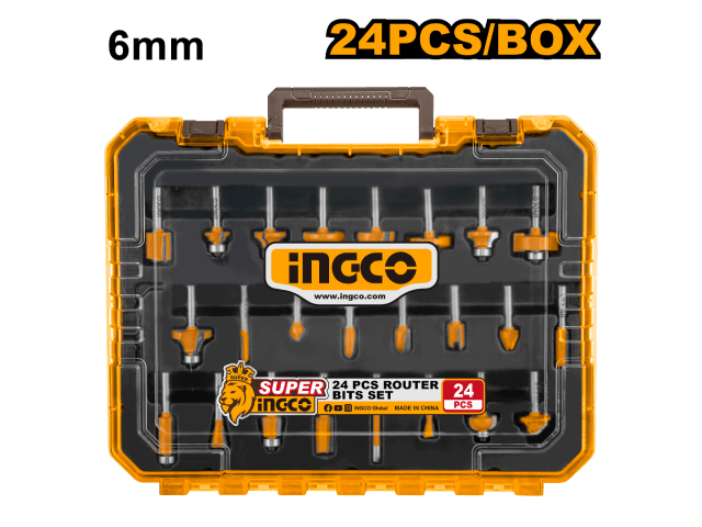 SET X 24 FRESAS 6MM P ROUTER FRESADORA INGCO