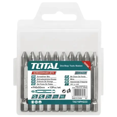 Set de 10 puntas para atornillador Total