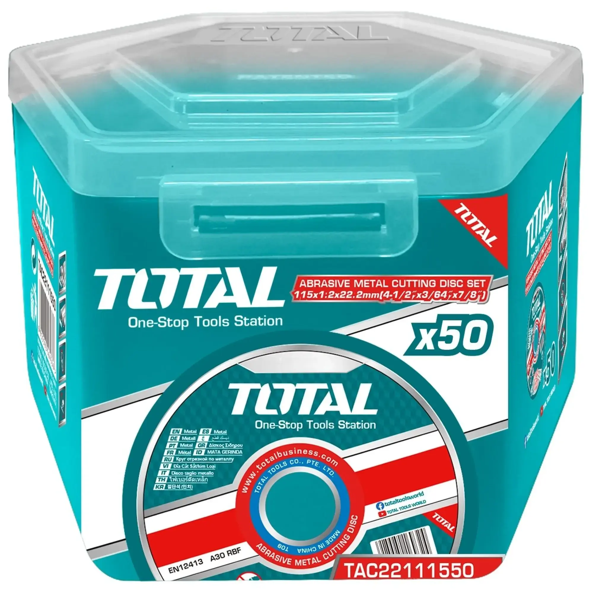 Set de 50 discos corte metal Total