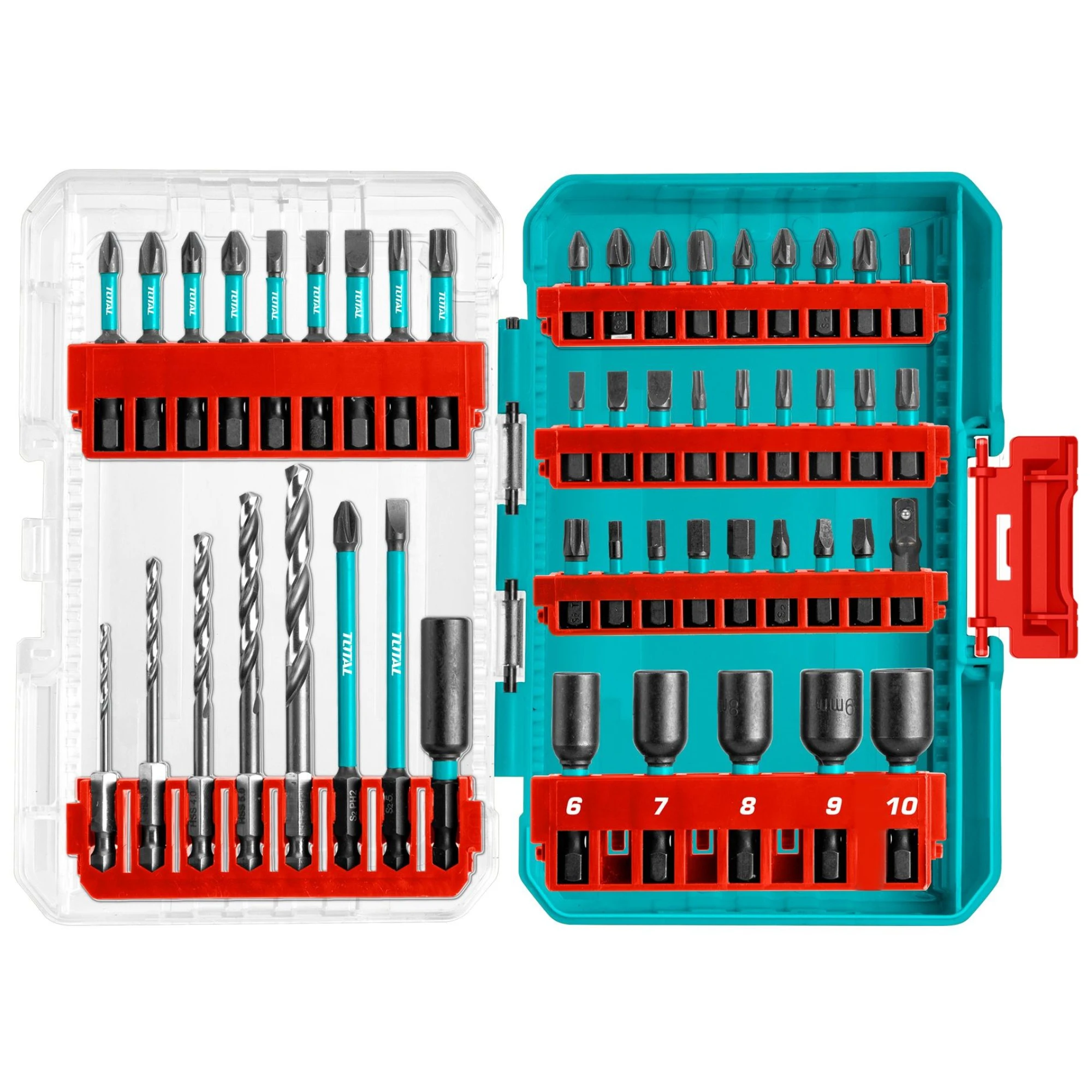 Set De 49 Piezas Total Para Atornillador De Impacto
