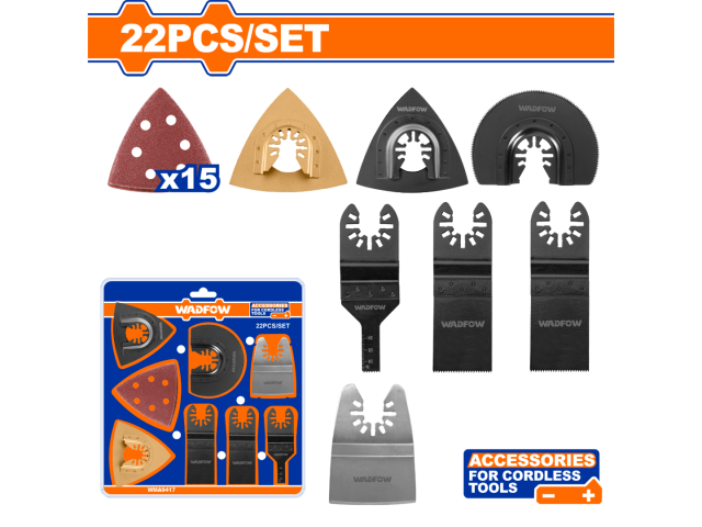 SET 22 ACCESORIOS PARA SIERRA MULTIFUNCION WADFOW
