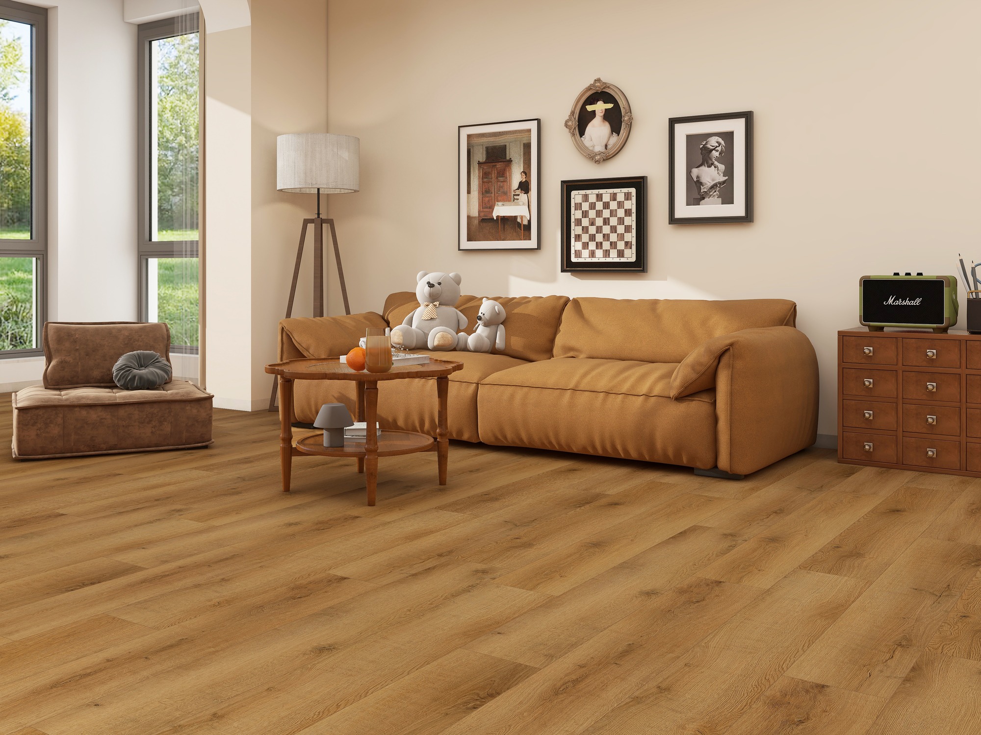 KLIPEN BREZO LIGHT BROWN VINILICO CLICK SPC 1220X198X5mm (0.55) EIR