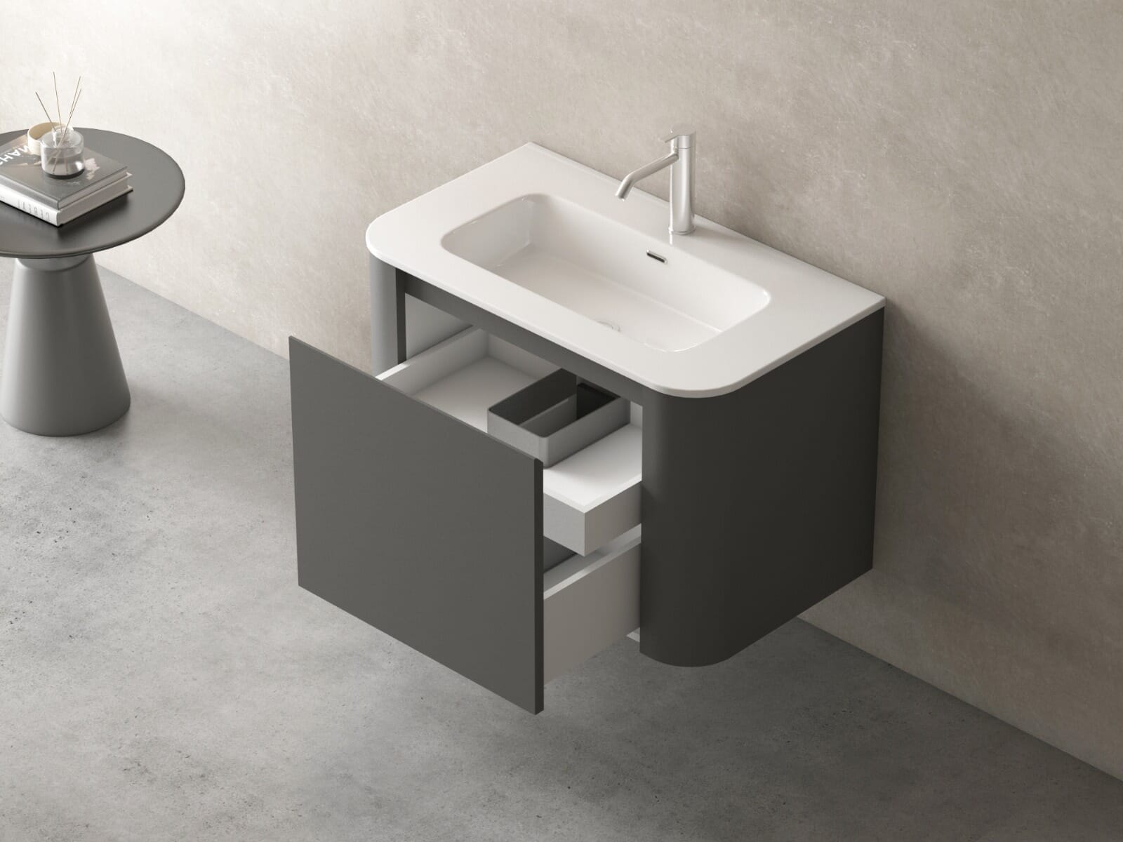 KLIPEN MANHATTAN GREY MUEBLE CON BACHA INTEGRADA  810*465*520